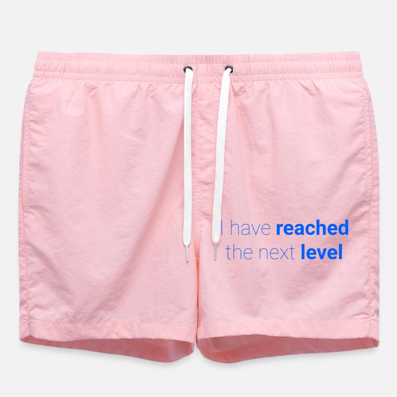 Abstraktes Kontrastmuster zur Selbstdarstellung - Badeshorts - Pink