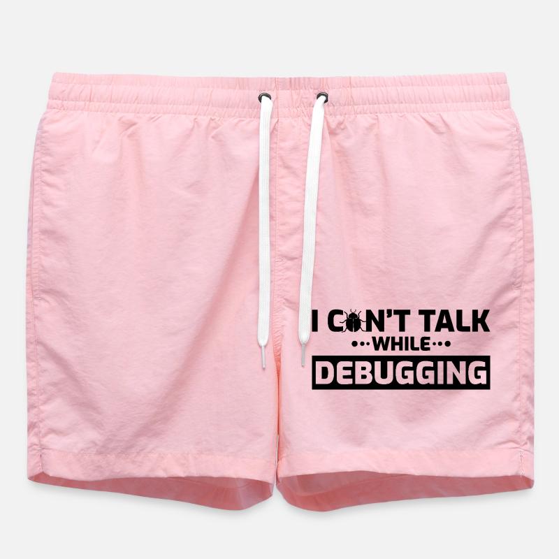 Ich kann beim Debuggen nicht sprechen - Badeshorts - Pink
