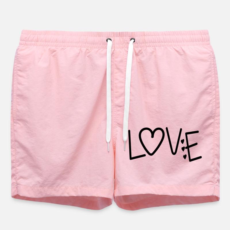 SAINT VALENTIN CITATION AMOUR - Short de bain - rose