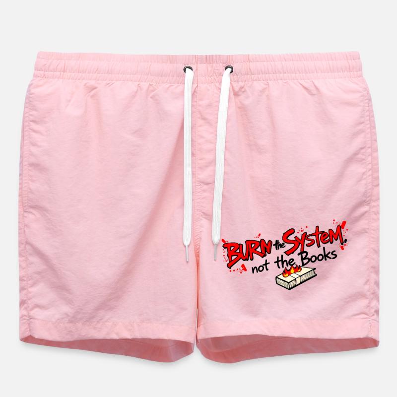 Burn the system - Swim Trunks - pink