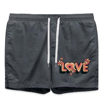 Design d’amour de cœur rétro pour une tenue décontractée - Short de bain -  - Devant