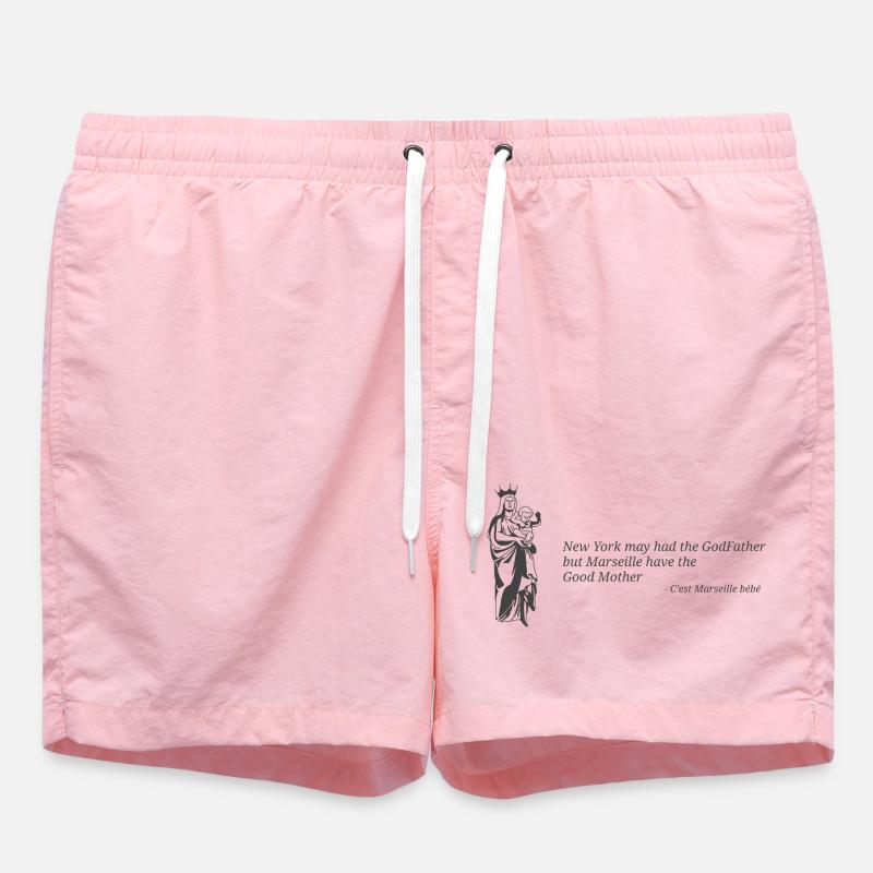 La Bonne Mère de Marseille Notre dame de la garde - Short de bain - rose