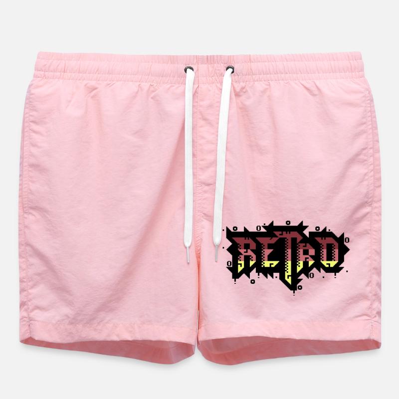PETSCII Graffiti Rétro - Short de bain - rose