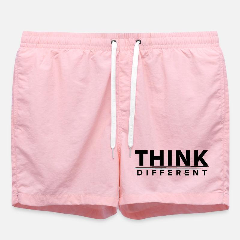 Empowering Think Different Motivation Design - Swim Trunks - pink