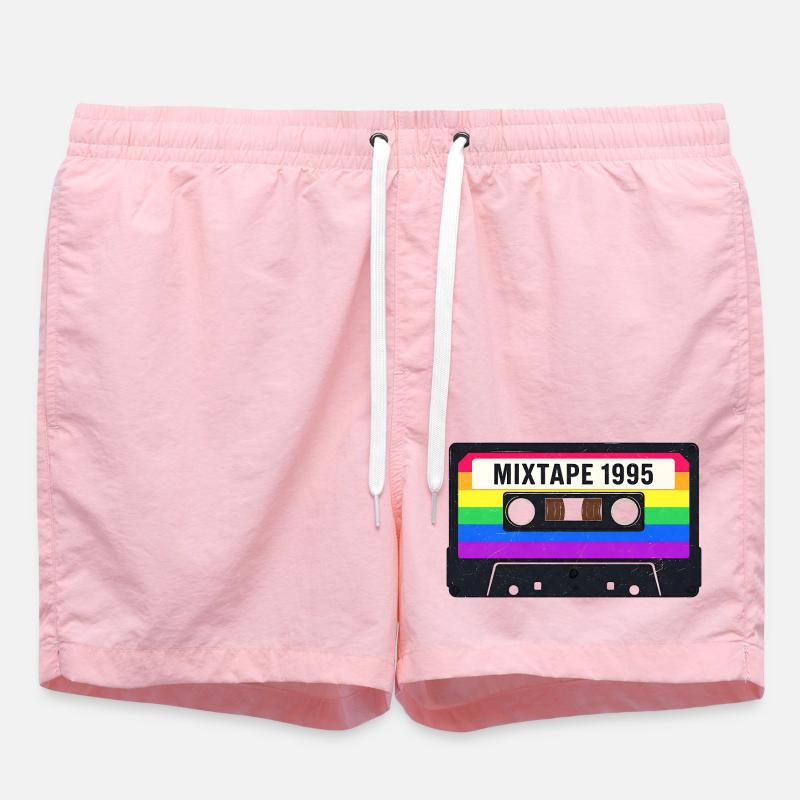 Cassette Mixtape 80s 90s Nostalgie - Short de bain - rose