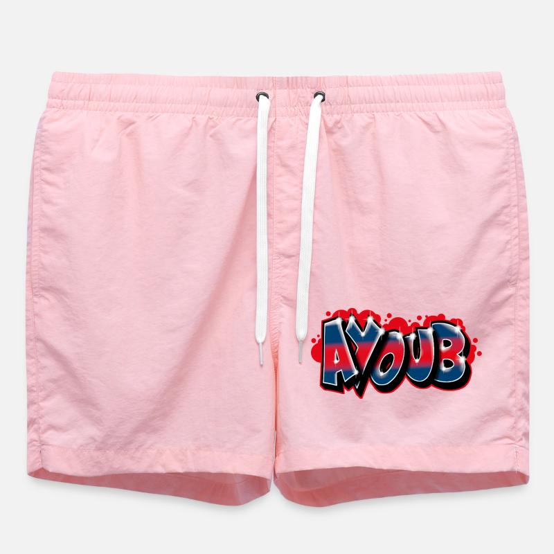 Graffiti First Name AYOUB - Swim Trunks - pink