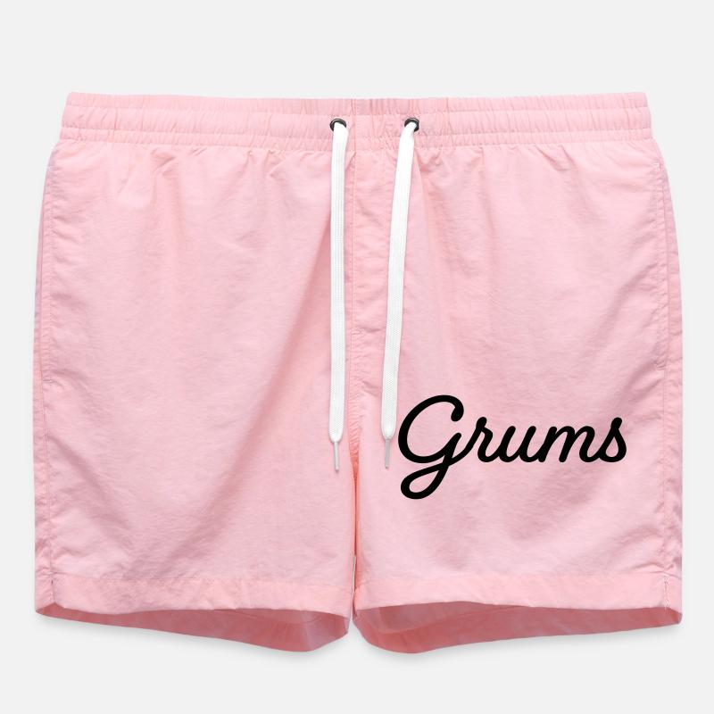 Grums noir - Short de bain - rose