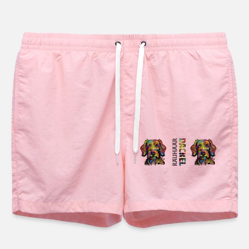 Teckel à poil dur - Short de bain - rose