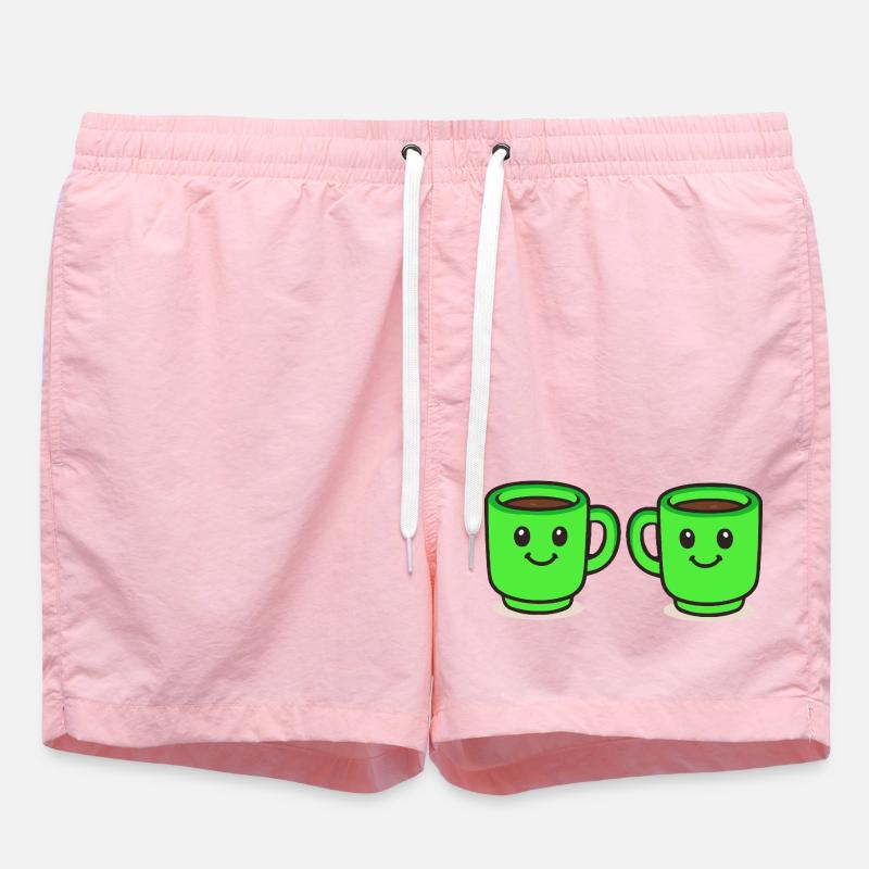 kaffeetasse-kaffee-2 - Badeshorts - Pink