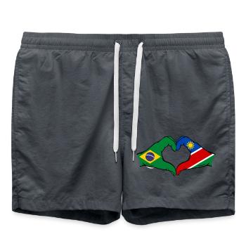 Brasilien Palästina Flagge Hände Herzform - Badeshorts -  - Vorne