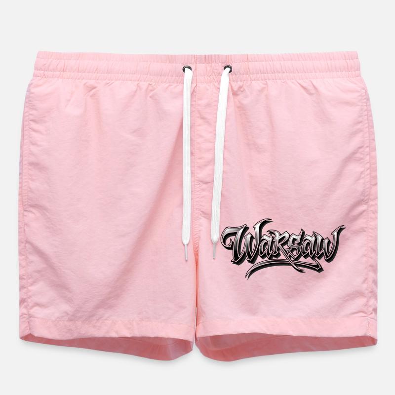 Conception artistique du graffiti à Varsovie - Short de bain - rose
