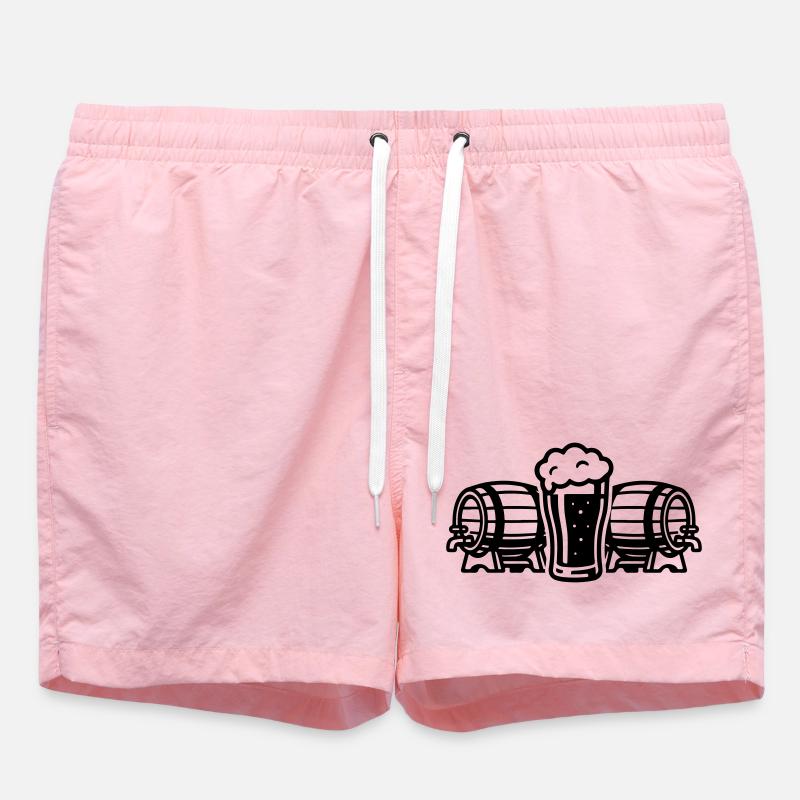 Bier Bierfass Bierglas - Badeshorts - Pink