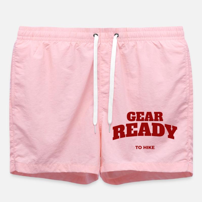 Typographie du randonneur aventureux - Short de bain - rose