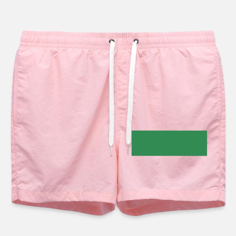 Imprimé rectangle vert abstrait - Short de bain - rose