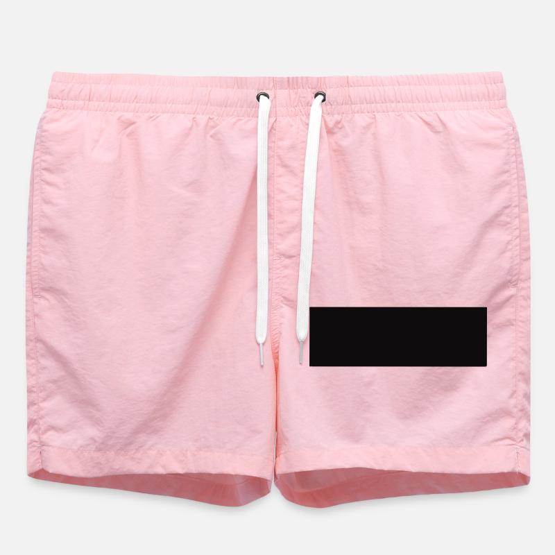 Abstract rectangle in black - Swim Trunks - pink