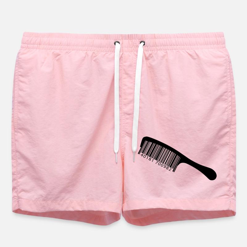 Illustration comb with barcode - Swim Trunks - pink
