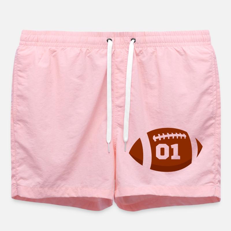 Numéro 1 rugby - 1e anniversaire rugby - Short de bain - rose