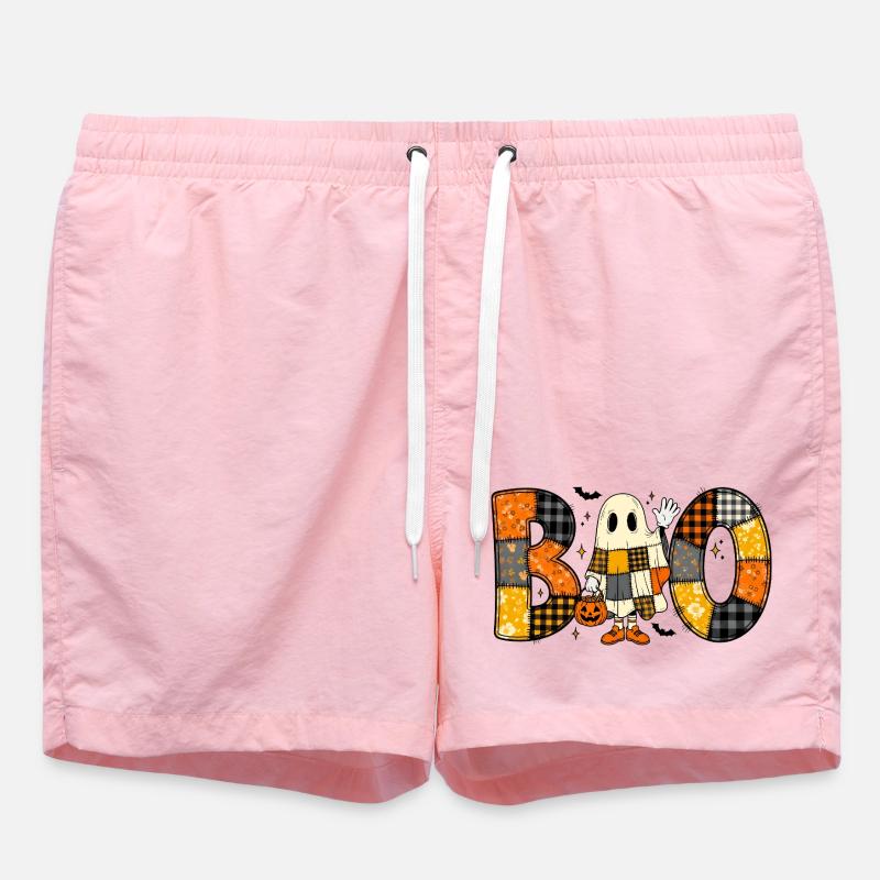 Fantôme Halloween Patchwork Boo - Short de bain - rose