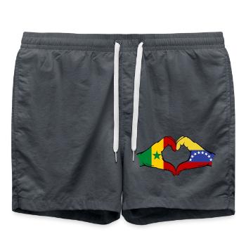 Senegal Venezuela flag hands heart shape used - Swim Trunks -  - Front