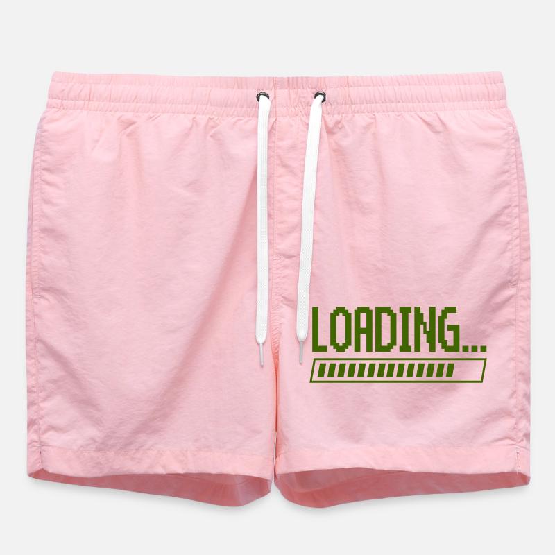 Loading Bar Pixel Design - Swim Trunks - pink