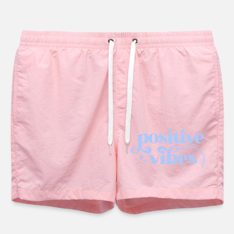 Vibes Positives Typography lavand - Swim Trunks - pink