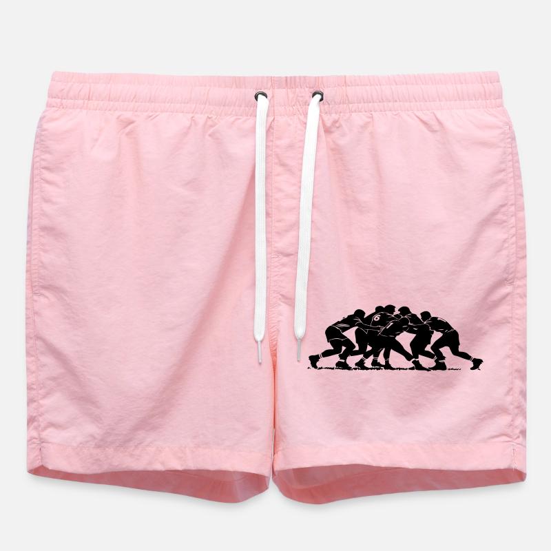 Silhouette de mêlée de rugby - Short de bain - rose