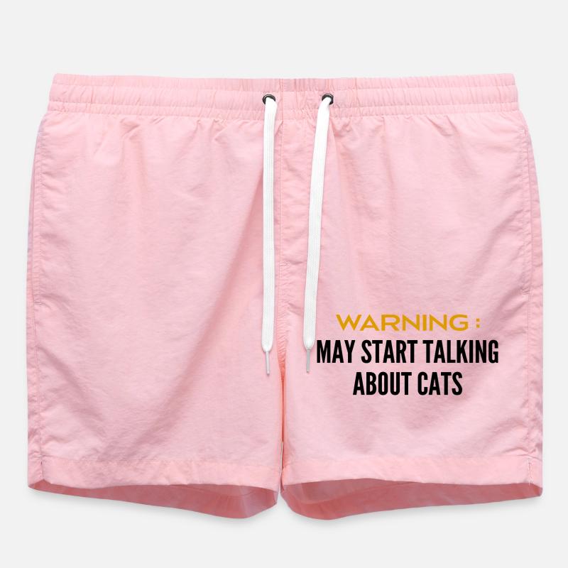 Attention Peut Parler De Chats - Short de bain - rose