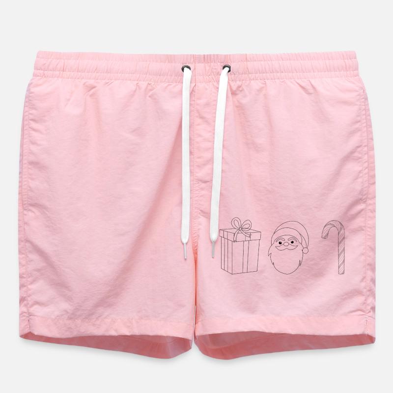 Christmas Gift Santa Candy Cane - Swim Trunks - pink