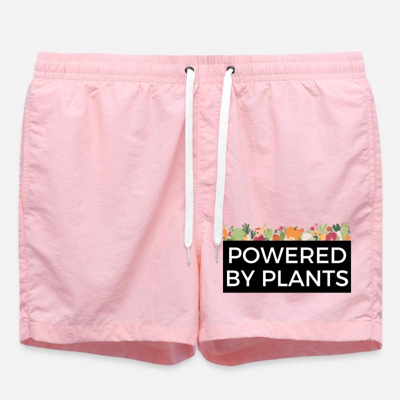 Powered by Plants Tee Design Veggie - Swim Trunks - pink