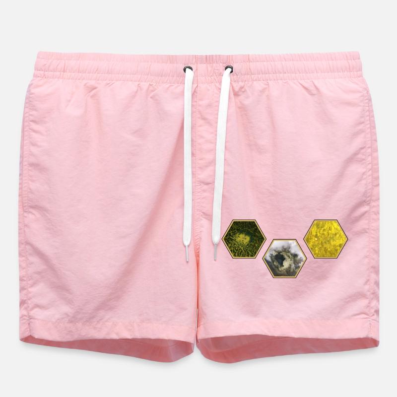 Les colons de Catan Hexagone Design - Short de bain - rose