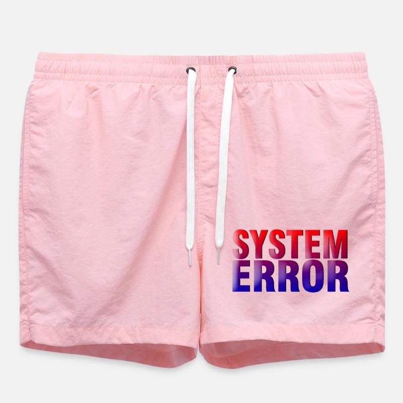 Systemfehler Gradient Typo - Badeshorts - Pink