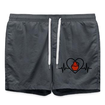 Pottery Heart Ceramic Vase Art Creative - Swim Trunks -  - Front