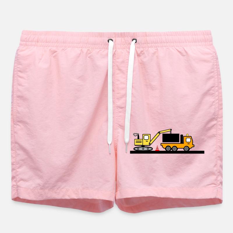 Excavator - Swim Trunks - pink