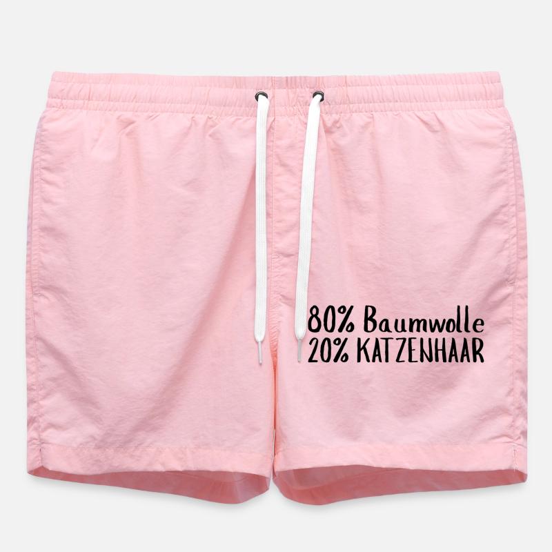 80 % coton 20 % poils de chat - Short de bain - rose