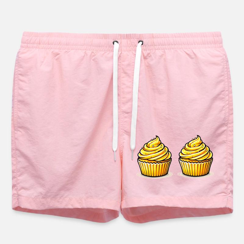 Cupcakes - Swim Trunks - pink