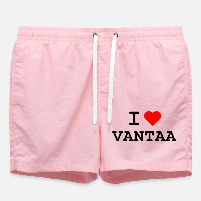 Ich liebe Vantaa - I love Vantaa - Badeshorts - Pink