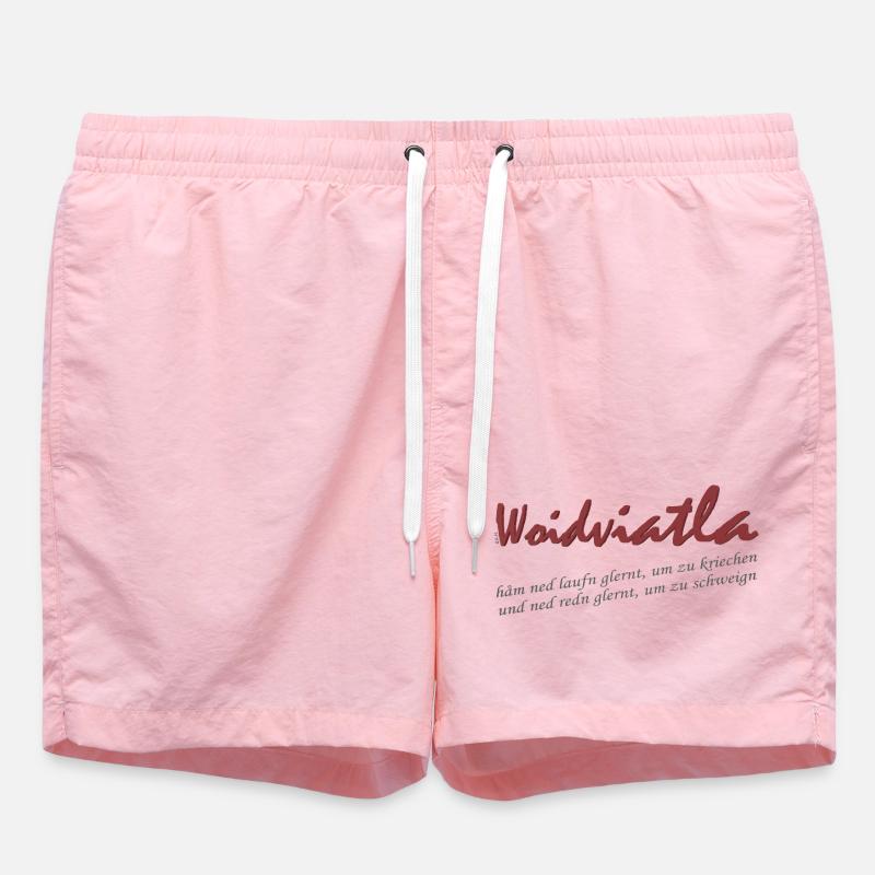 Woidviatla Script Logo - Badeshorts - Pink