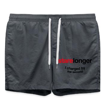 Stare Longer. I charge by the second! - Swim Trunks -  - Front