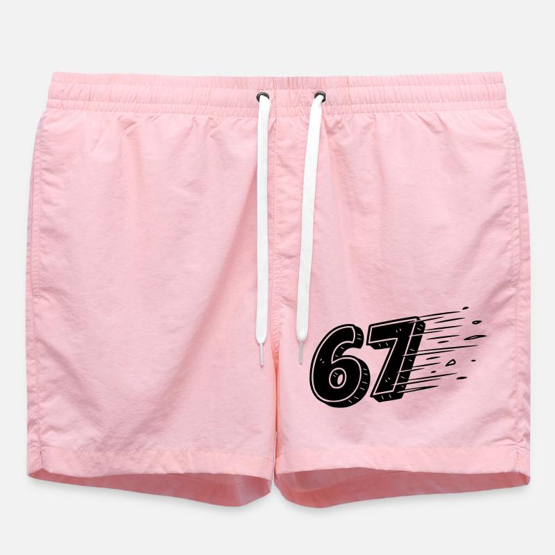 67 Meme Speedlines – Schnelle Comiczahl - Badeshorts - Pink