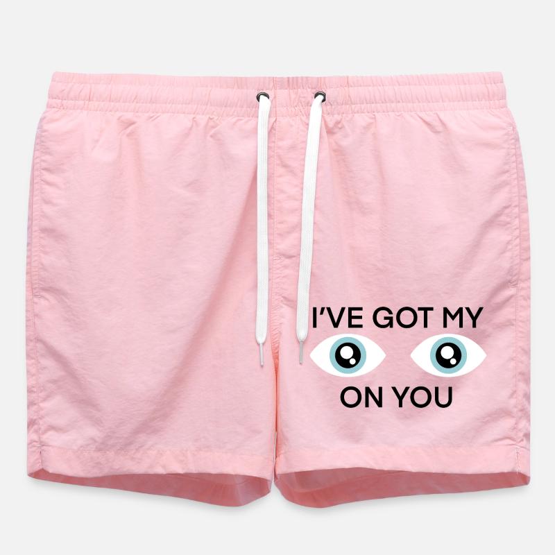 Duo de jumeaux aux yeux écarquillés - Short de bain - rose