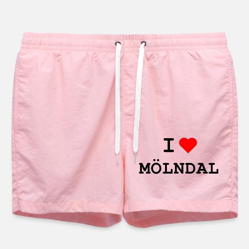 Ich liebe Mölndal - J’aime Mölndal - Short de bain - rose