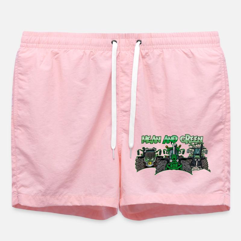 Tracteurs Différents et Verts - Short de bain - rose