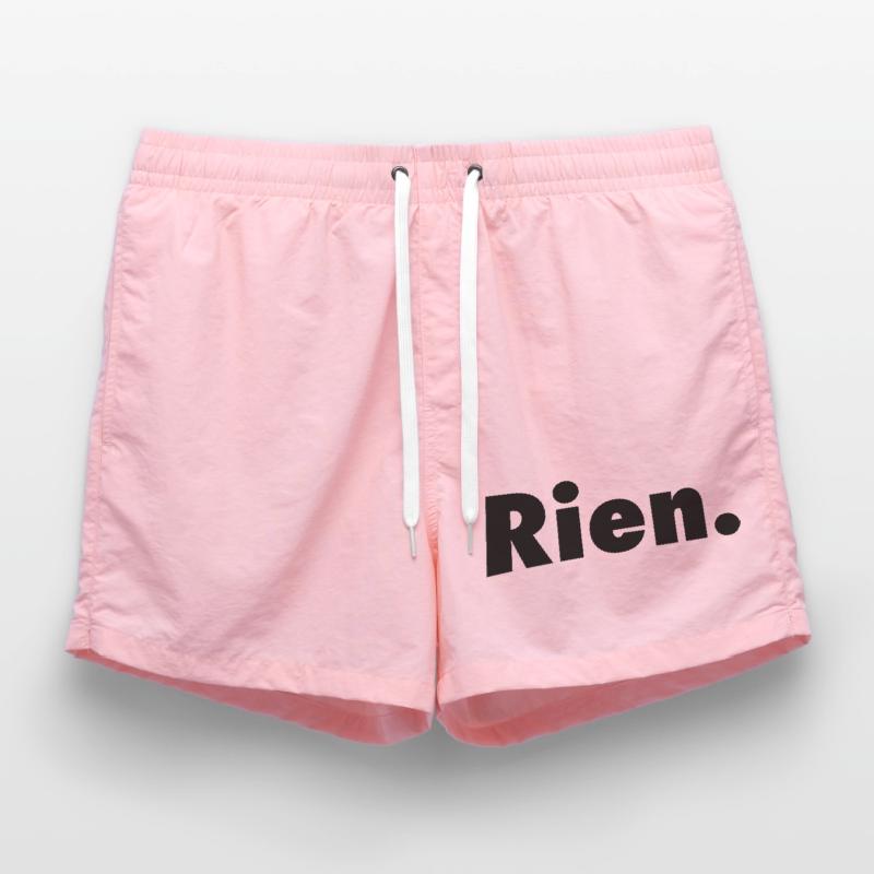Nichts. Oder fast nichts satirischer Slogan Anti-Slogan Badeshorts