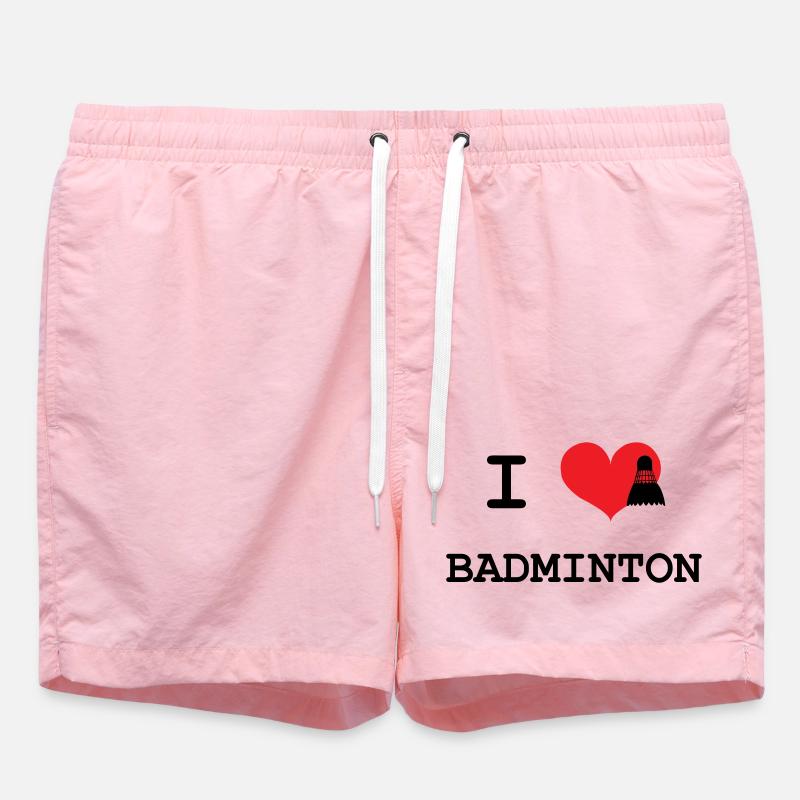 Ich liebe Badminton - Badeshorts - Pink