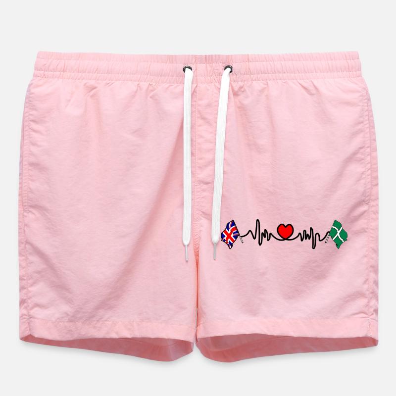 Devon & Great Britain Heartbeat - Swim Trunks - pink