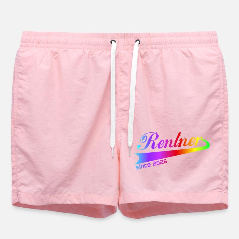Rentner 2026 Ruhestand Rentner Pullover, Kappe - Badeshorts - Pink