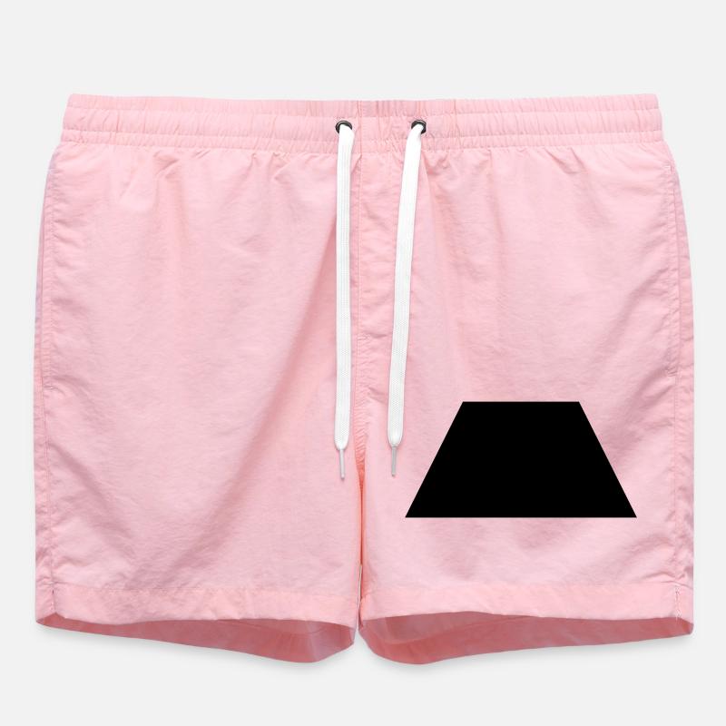 schwarzes Trapez - Badeshorts - Pink