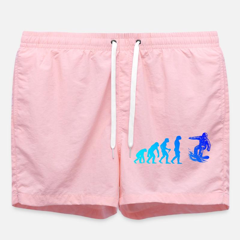 Modernes Snowboard Artwork - Badeshorts - Pink