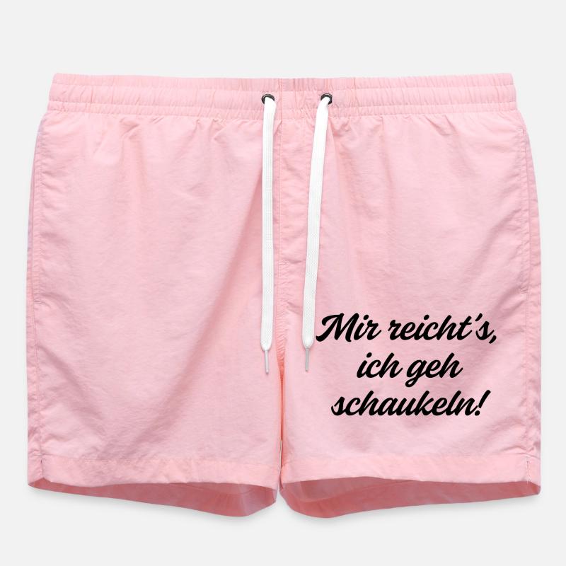 I've had enough, I'm going swinging. - Swim Trunks - pink