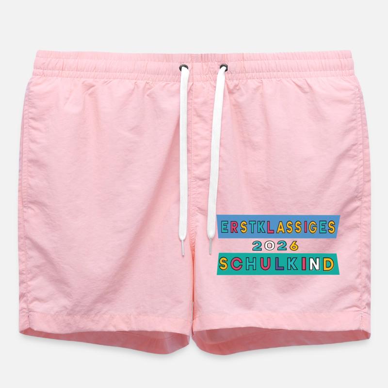 Erstklassiges Schulkind 2026 - Badeshorts - Pink